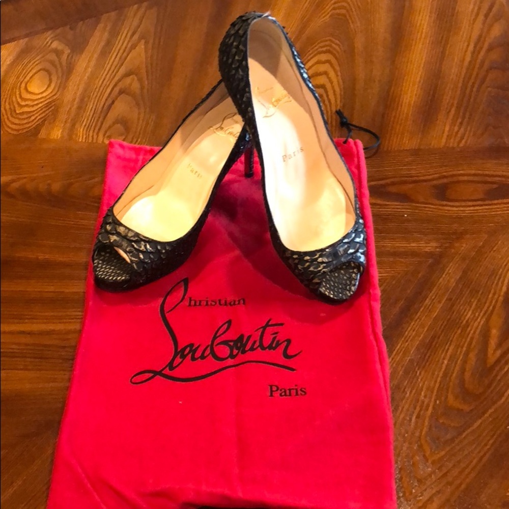 Christian Louboutin python heels